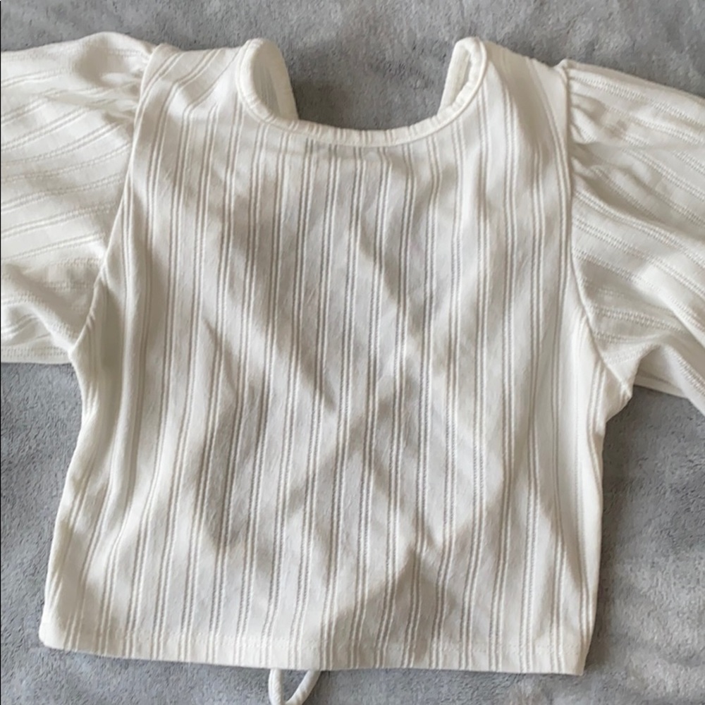 White cropped Blouse